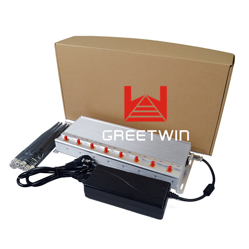 Desktop ဆဲလ်ဖုန်း Signal Jammer VHF UHF GPS 4G LTE 3G အချက်ပြ