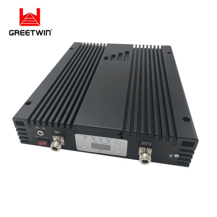 Tri Band Signal Booster EGSM900 WCDMA2100 LTE2600 2G 3G 4G အတွက် ဆဲလ်ဖုန်းပြန်ကျော့ခြင်း