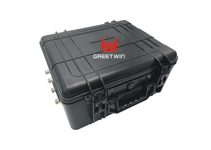 8 Bands Prison Drone Jammer GPS၊ WIFI၊ ဆဲလ်ဖုန်း Signal Jammer Shield 150m 65W