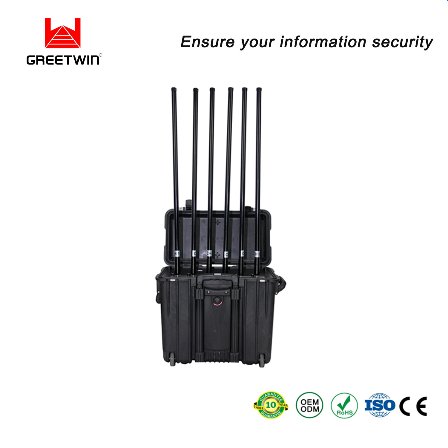 5dBi Antennas WIFI LOJACK မိုဘိုင်းလ်ဖုန်း Jammer 175W Desktop WiFi Jammer