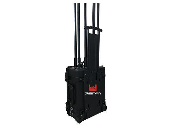 မိုဘိုင်းလ်ဖုန်း စွမ်းအားမြင့် Signal Jammer 250W 7 Channels 150m Shielding Area