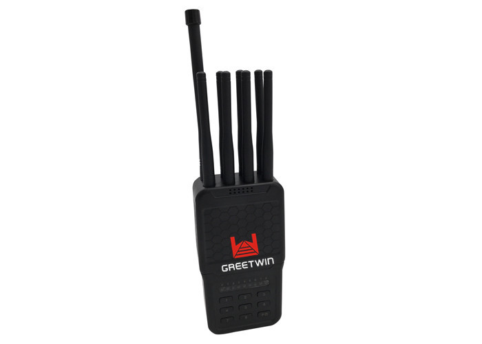 WiFi 2.4G 5.8G မိုဘိုင်းဖုန်း Signal Jammer ၊ အင်တင်နာ ရှစ်ခု အိတ်ဆောင်အချက်ပြ ပိတ်ဆို့ခြင်း