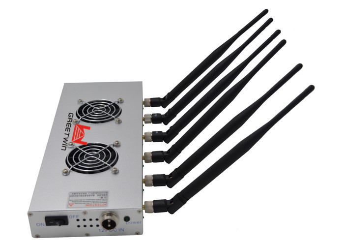 6 Antennas 12W 4G2300 LTE800 LTE2600 ဆဲလ်ဖုန်း Signal Jammer 30 မီတာ