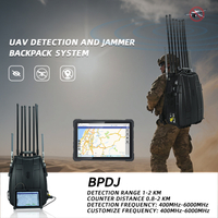 ကျောပိုးအိတ် 400MHz-6000MHz 2KM Range FPV Drone jammer 1-2 ကီလိုမီတာမောင်းသူမဲ့လေဒီလစာ sigector