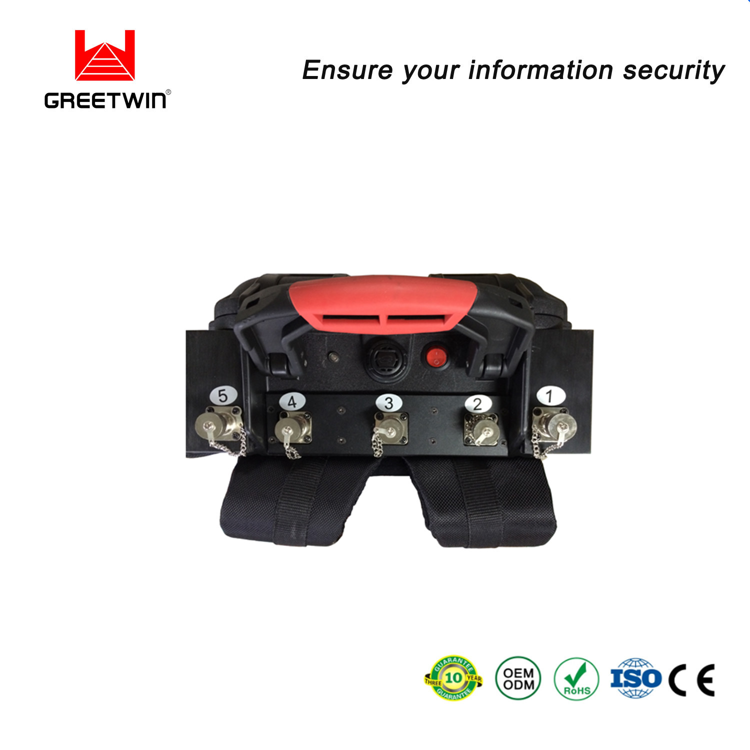 5 Bands 900MHz Wifi GPS L1 Portable Signal Blocker 130W VHF UHF