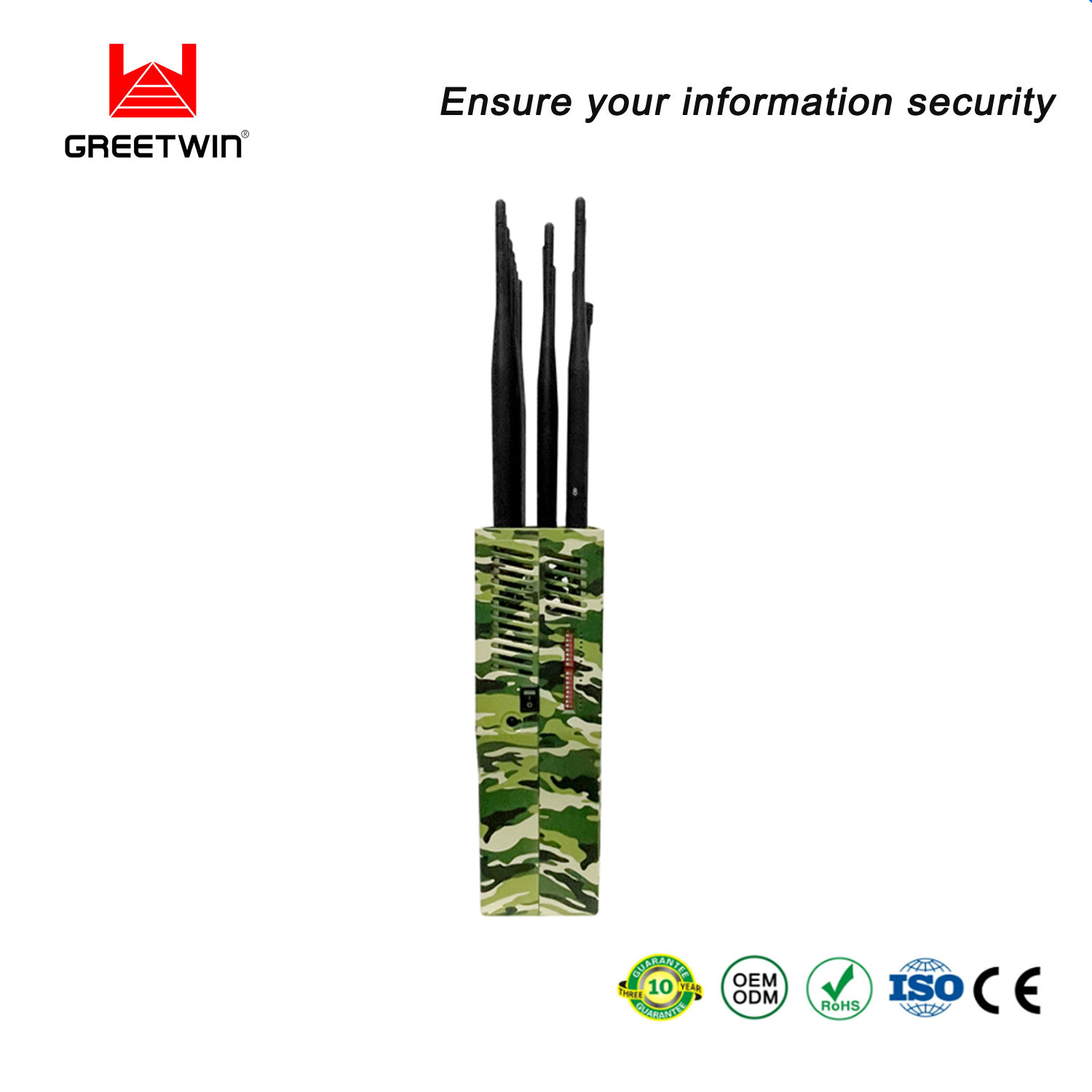21 Channels 5G LTE Handheld Signal Jammer Car Charger Lojack Signal Blocker