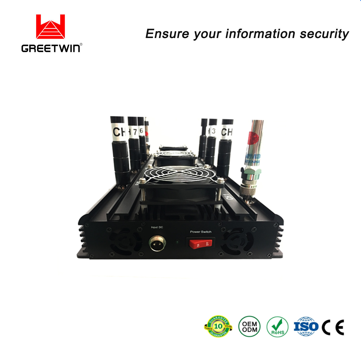 GSM 2g 3G မိုဘိုင်းလ်ဖုန်းကွန်ရက် RC Blocker 10 Antennas ကားများအတွက်