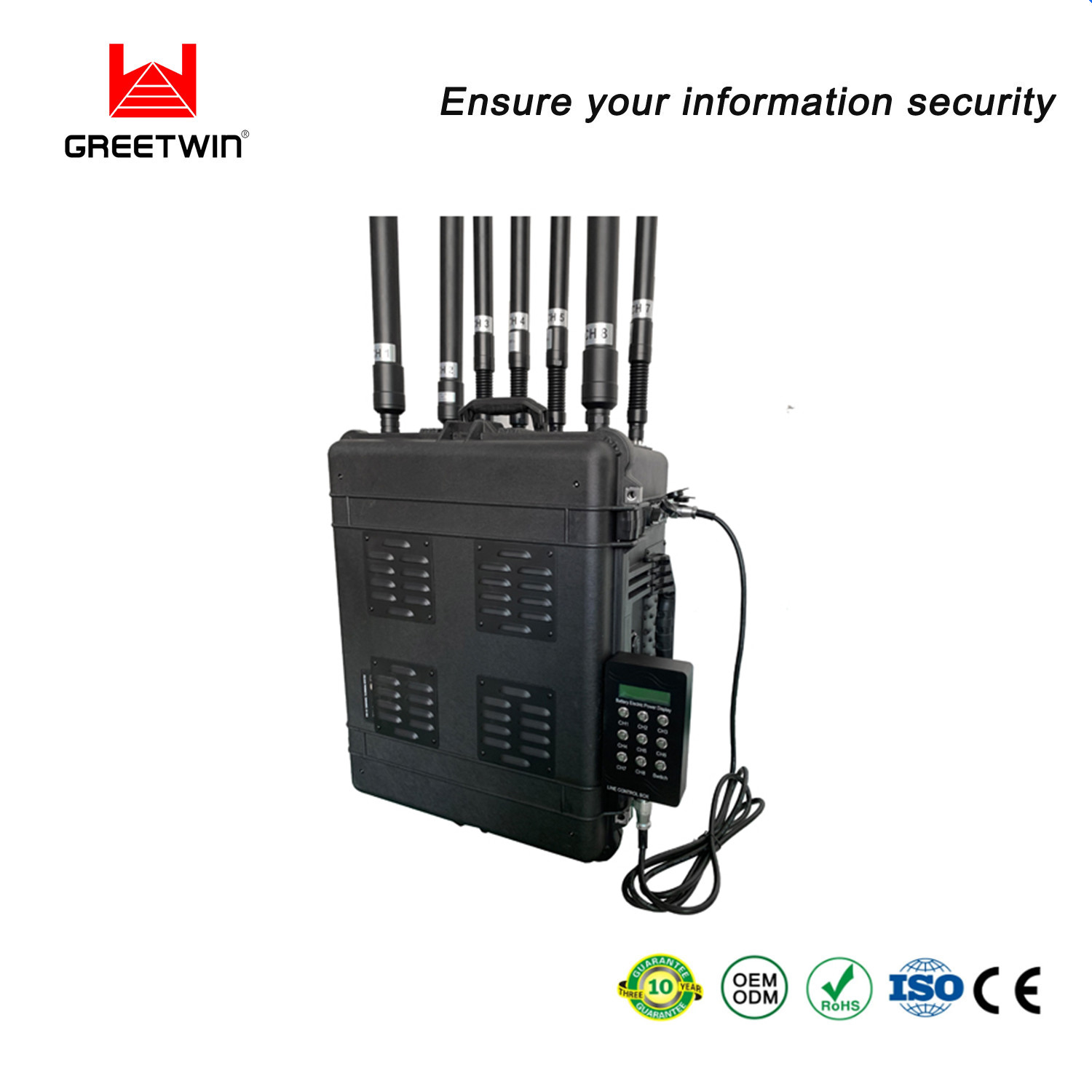 CDMA GSM ဆဲလ်ဖုန်း Signal Blocker 2.5dBi 8 Antenna Bluetooth RF Jammer