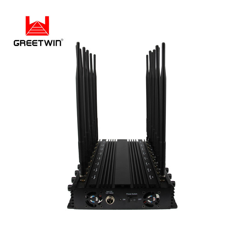 47W 4G 5g GSM Signal Jammer Lojack 16 Bands Signal Blocker