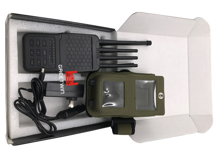 8 Antenna WiFi 5.8G မိုဘိုင်းလ်ဖုန်း အချက်ပြ Jammer လက်ကိုင်ပလပ်စတစ်ဘူးခွံ