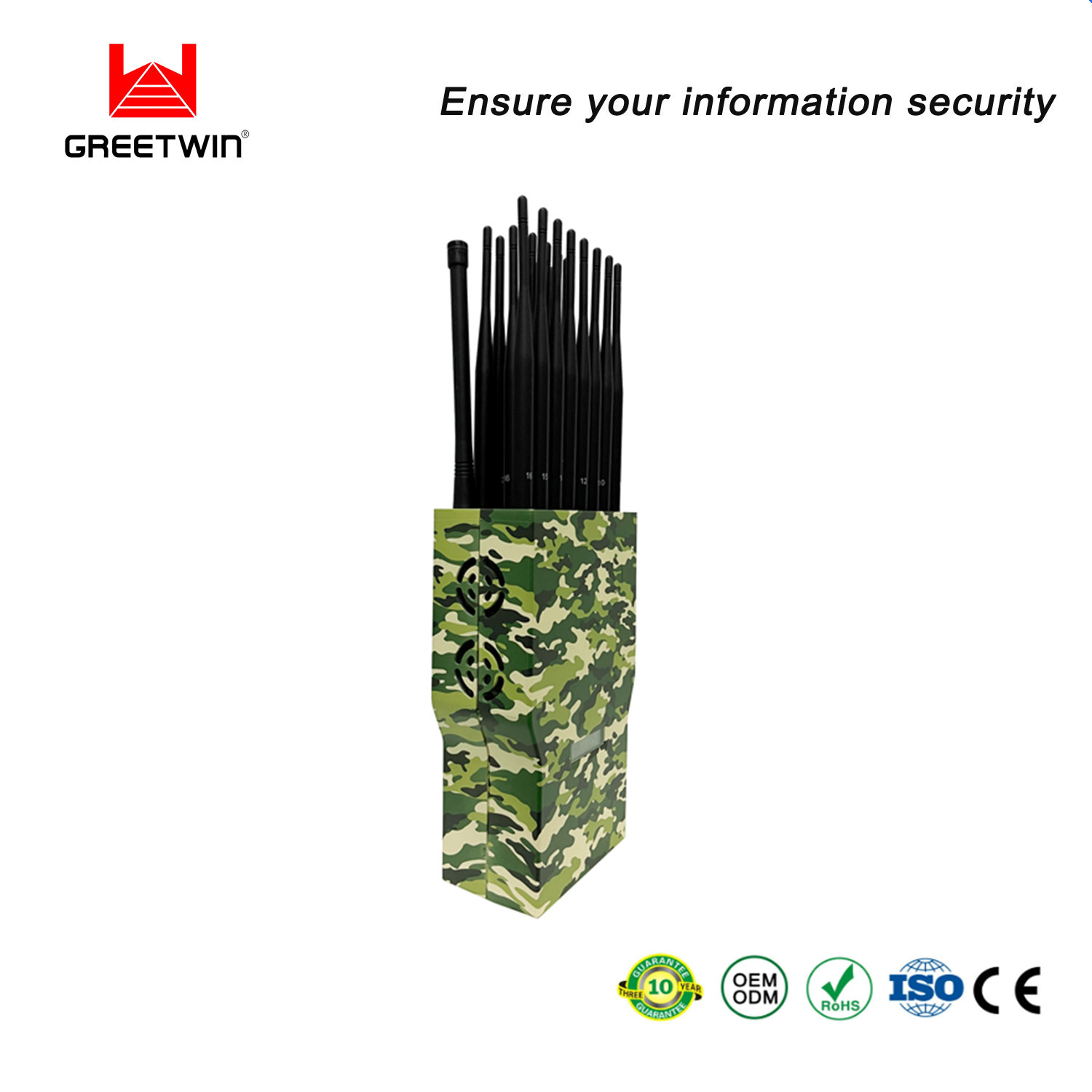 21 Channels 5G LTE Handheld Signal Jammer Car Charger Lojack Signal Blocker