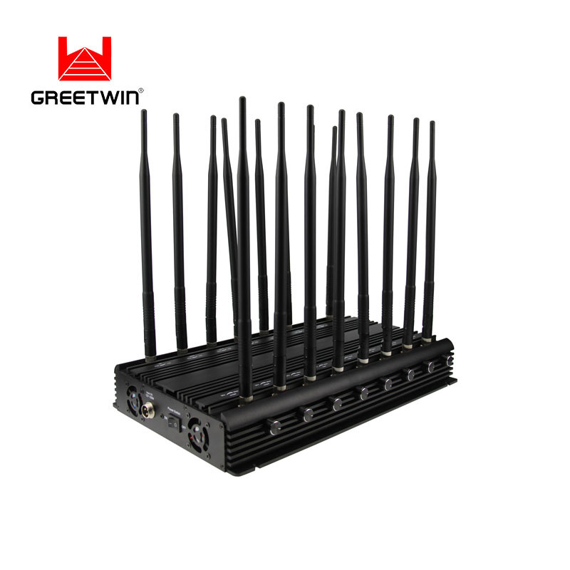47W 4G 5g GSM Signal Jammer Lojack 16 Bands Signal Blocker