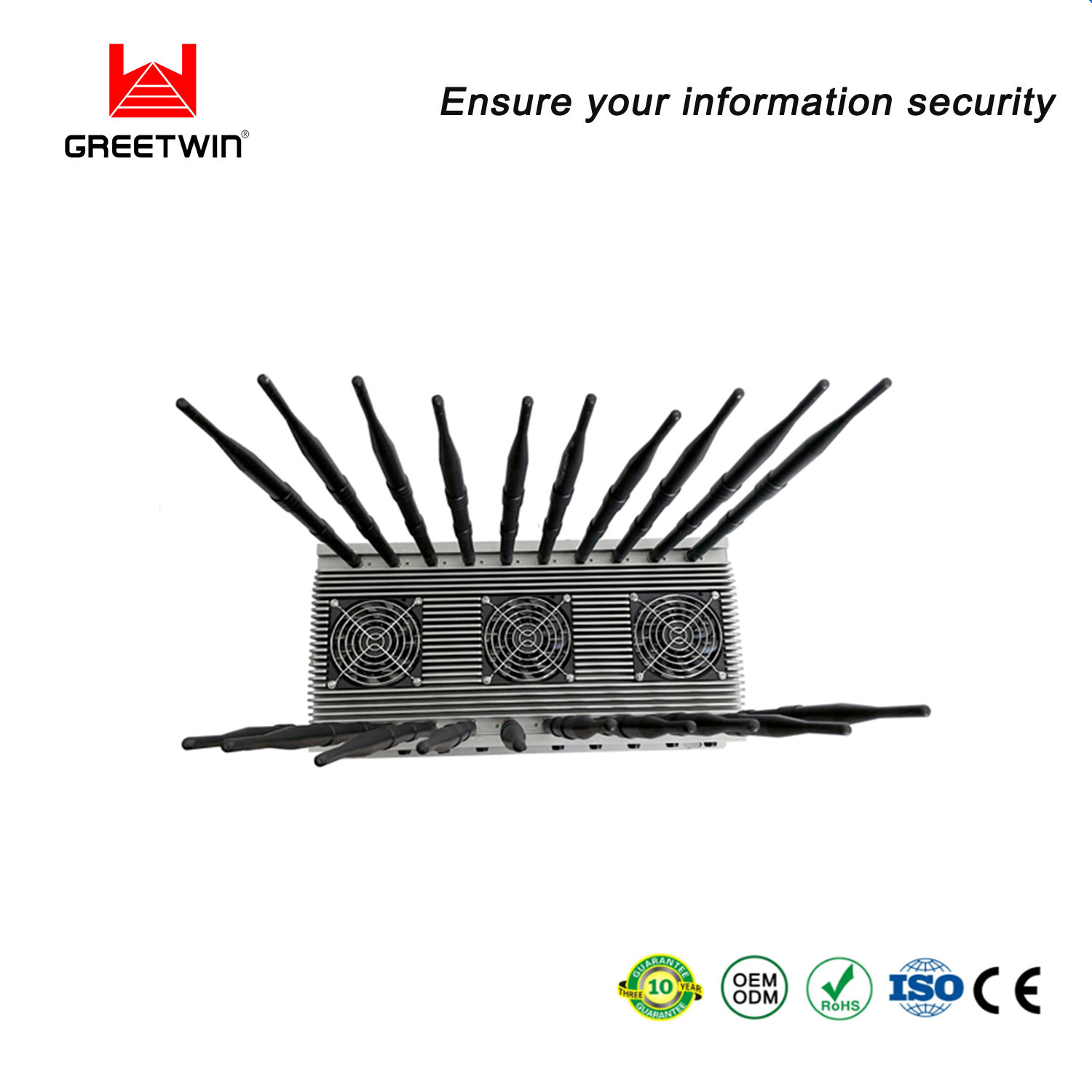 155W 868MHz ဖုန်း Signal Blocker VHF UHF L1 L2 L5 Lojack 20 Antennas