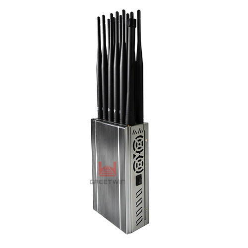 12 ချန်နယ် ဆဲလ်ဖုန်း Signal Jammer 3G/4G/WiFi 2.4G/ 5.8G အအေးပေးစနစ်