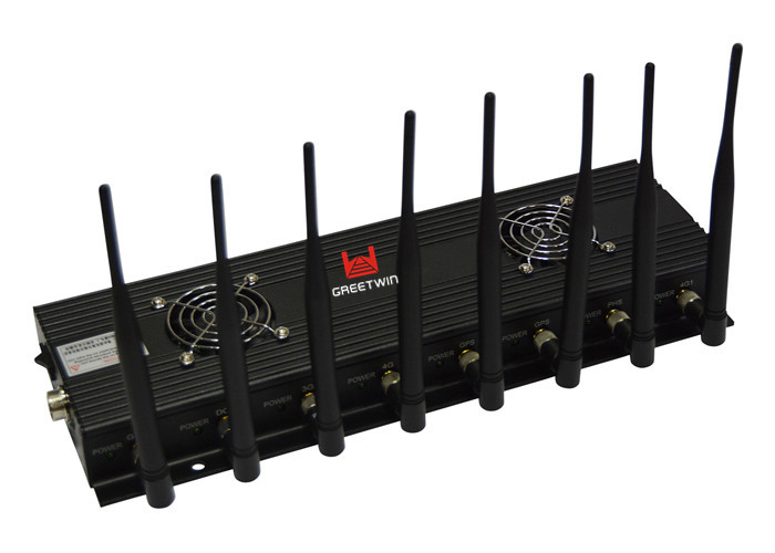 မိုဘိုင်းဖုန်းများအတွက် 433MHz 315MHz ဆဲလ်ဖုန်းလက်ခံရေးပိတ်ဆို့ခြင်း RF Jamming Device