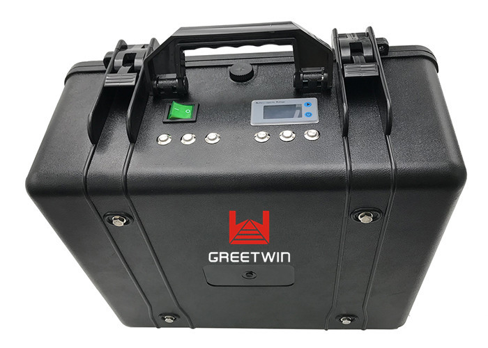 3G 4G WiFi မြင့်မားသောပါဝါလက်ဆွဲအိတ် Jammer 60W 6 Band RF ရေဒီယိုကြိမ်နှုန်းပိတ်ဆို့ခြင်း