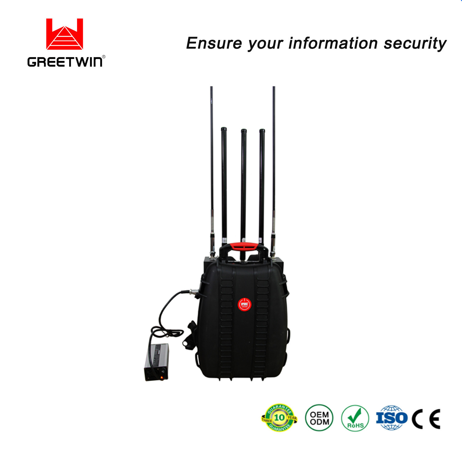 5 Bands 900MHz Wifi GPS L1 Portable Signal Blocker 130W VHF UHF