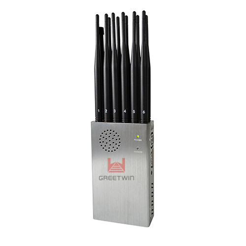12 ချန်နယ် ဆဲလ်ဖုန်း Signal Jammer 3G/4G/WiFi 2.4G/ 5.8G အအေးပေးစနစ်