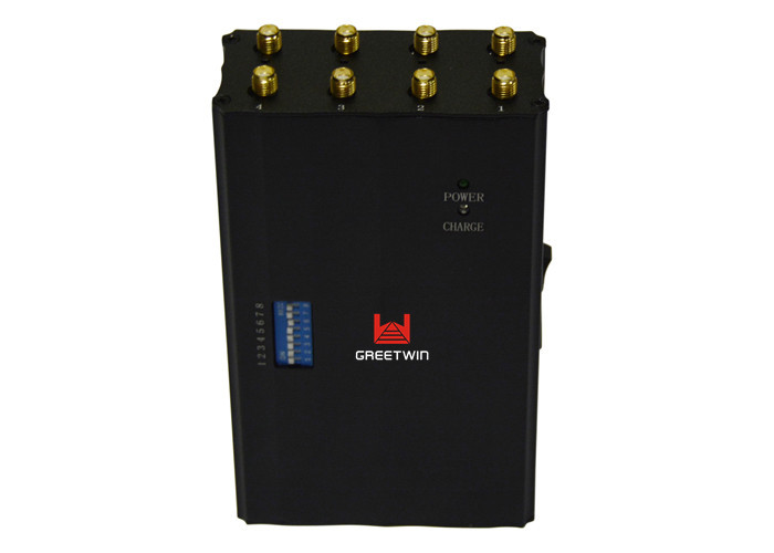 SMA Female Connectors 8 Antennas ဆဲလ်ဖုန်း Signal Blocker Jammer တစ်ဦးချင်းခလုတ်