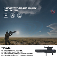 မြင့်မားသောစွမ်းအား 2km Drone Signal Jammer နှင့်မောင်းသူမဲ့လေယာဉ်ရှာဖွေစက်ကိရိယာများဆန့်ကျင်ရေးသမား 