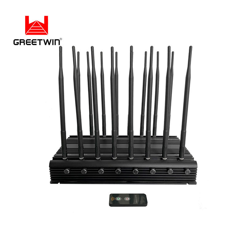 47W 4G 5g GSM Signal Jammer Lojack 16 Bands Signal Blocker