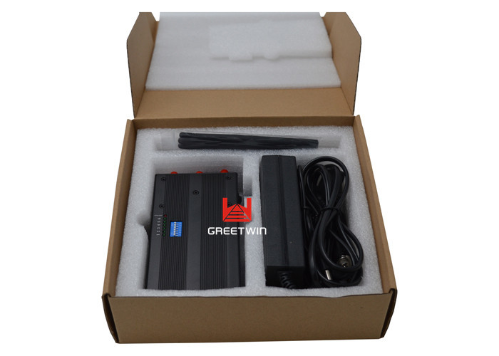 ခြောက်ခုမြောက် Antennas Black Portable High Power 3G 4G LTE Communication Mobile Phone Jammer