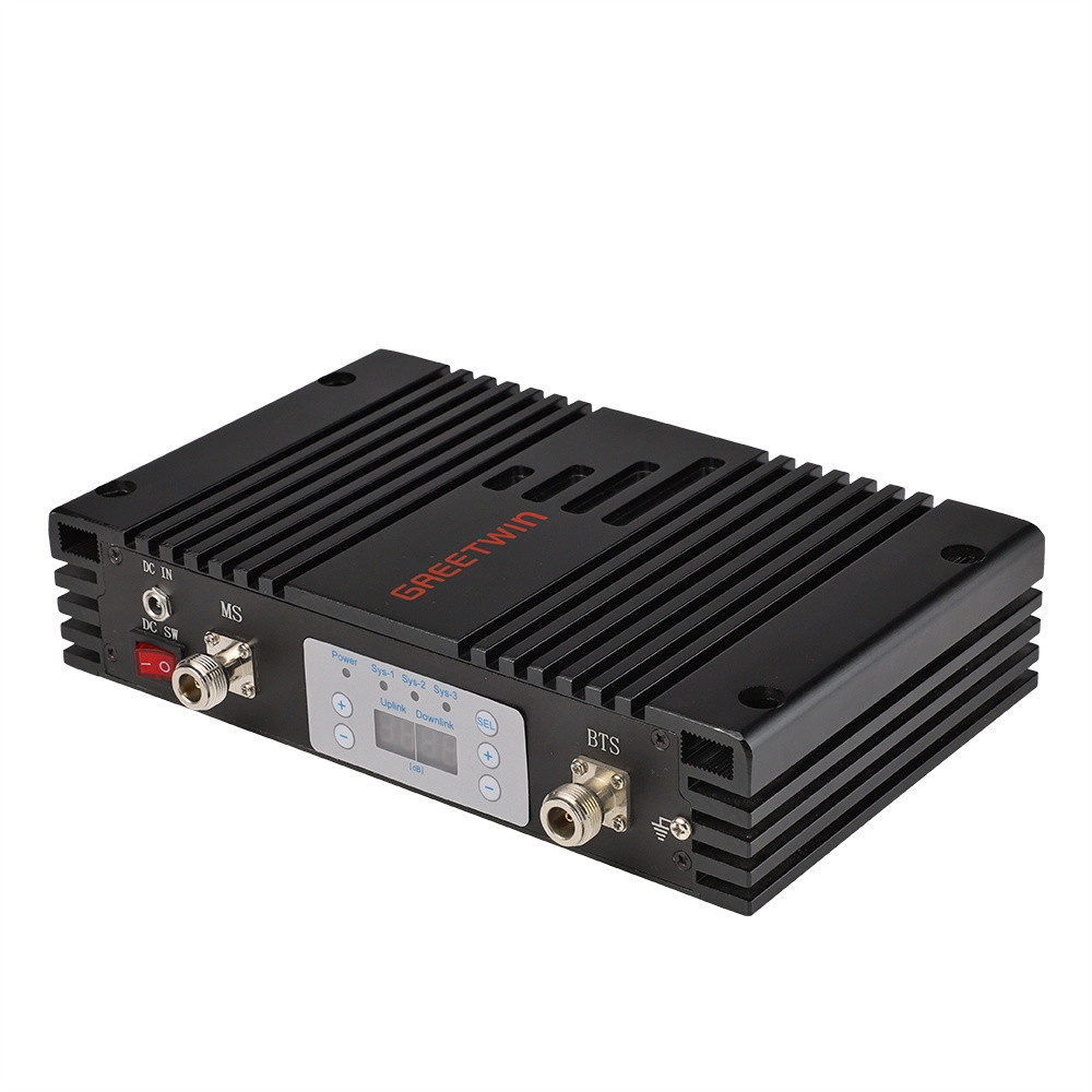 400sqm Indoor Network Booster Tri Band Amplifier 2G 3G 4G IP40 ALC VSWR