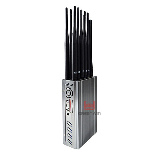 12 ချန်နယ် ဆဲလ်ဖုန်း Signal Jammer 3G/4G/WiFi 2.4G/ 5.8G အအေးပေးစနစ်