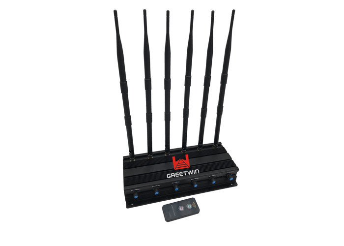 6 Band အဝေးထိန်းခလုတ် 4g မိုဘိုင်းဖုန်း Jammer / 2G 3G LTE uhf vhf jammer