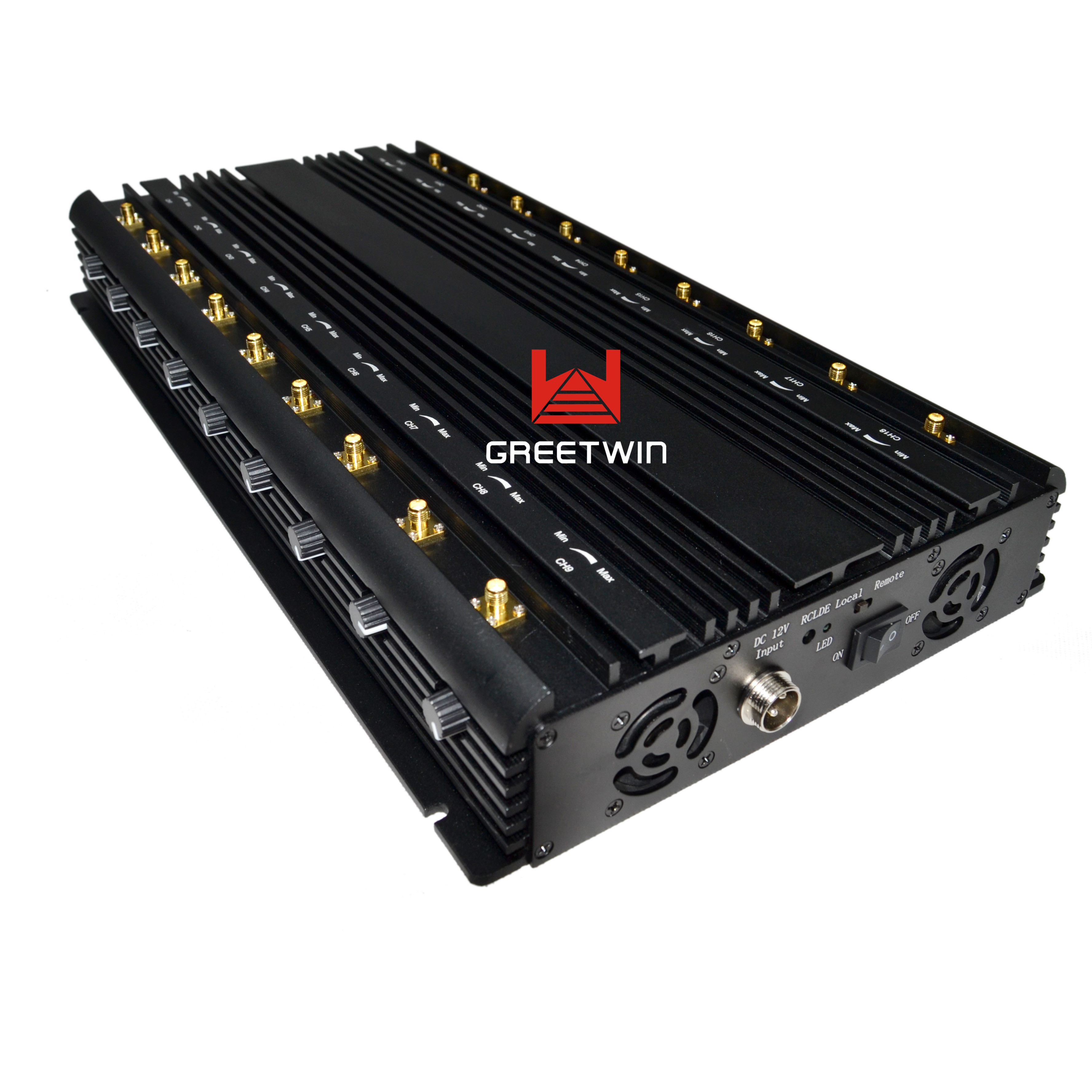 18 Antennas မိုဘိုင်းဖုန်းကွန်ရက် Jammer 2G 3G 4G Wifi 5.2G /5.8G/ GPS Jammer