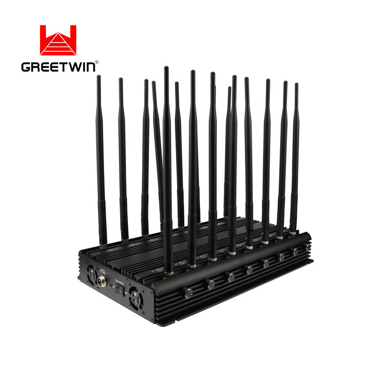 ကားအားသွင်းကိရိယာဖြင့် 16 Antennas 4G 5G Desktop Signal Blocker AC240V