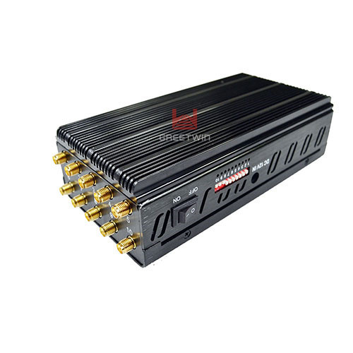 Build-In Cooling Fan Signal Jammer 10 Channels Portable Lojack GPS WiFi 5.8G