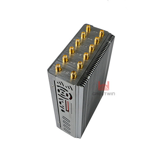 12 ချန်နယ် ဆဲလ်ဖုန်း Signal Jammer 3G/4G/WiFi 2.4G/ 5.8G အအေးပေးစနစ်