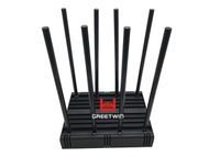 8 Antennas Desktop GSM DCS 3G 4G WIFI ဆဲလ်ဖုန်းအချက်ပြ Jammer ဝတ်စုံ