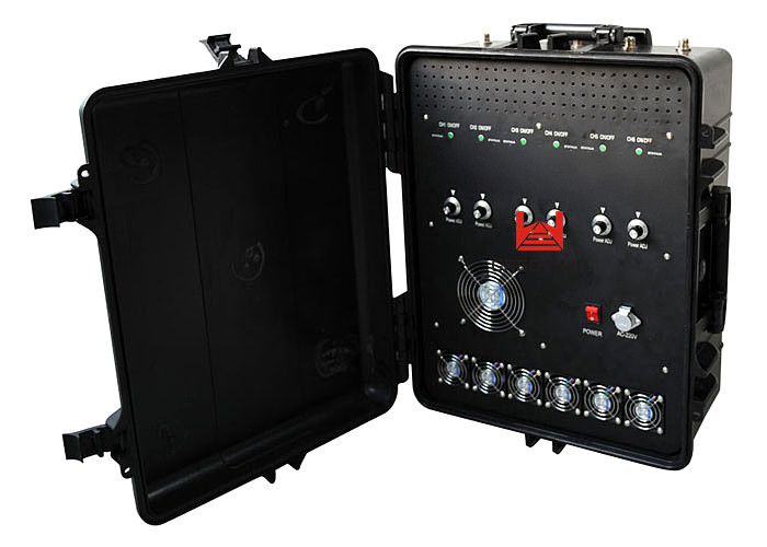 လက်ဆွဲအိတ် အိတ်ဆောင် Manpack Jammer မိုဘိုင်း Frequency Bomb Jammer Big Power 600 Watt